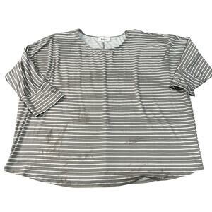KORYE Women's Oversized Striped Top Size 2X